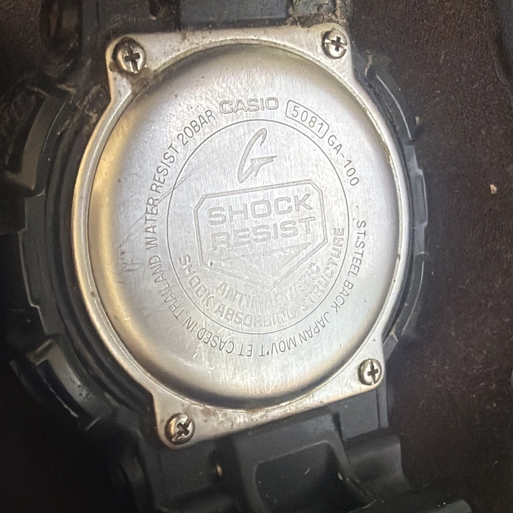 Casio G-Shock 5081 GA-100 Mens Watch 51mm Black Used Works-Needs Battery - Picture 10 of 10